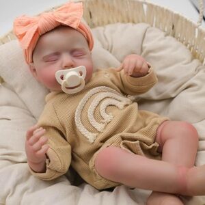 Adorable Baby Doll with Peach Headband